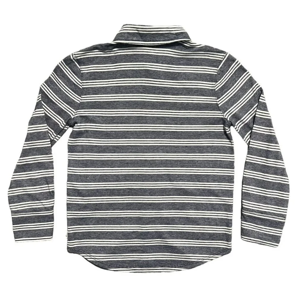 Gap Kids XS Striped Cotton Knit Button-Down Shirt